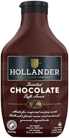 Hollander Sweet Ground Dutched Chocolate Sauce - 15 oz Squeeze Bottle