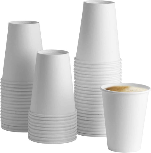 12oz White Paper Cups - Case of 1000