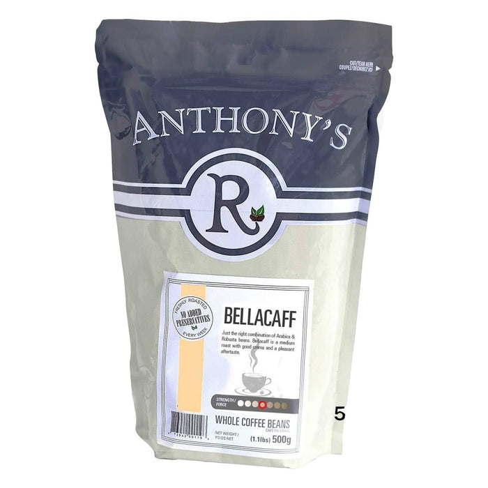 Anthony's Bellacaff Whole Beans - 500g - Anthony's Espresso