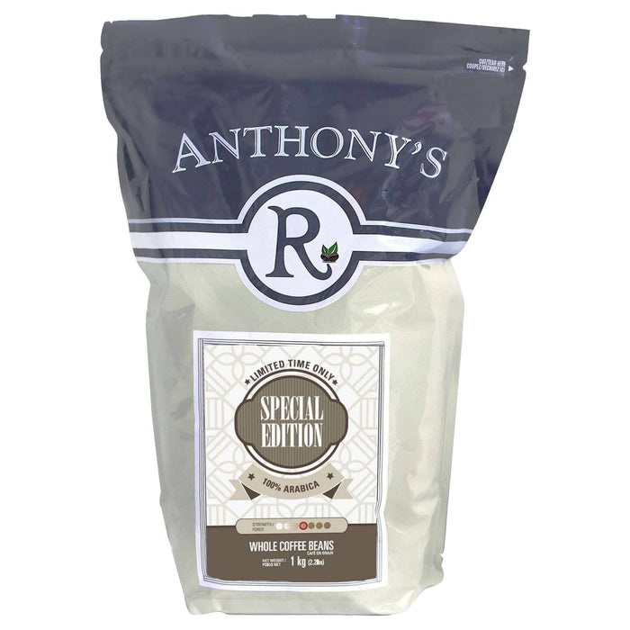 Anthony's Special Edition Darker Roast Whole Beans - 1kg - Anthony's Espresso