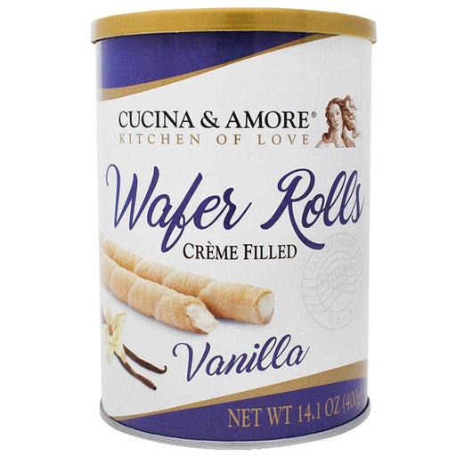 Cucina & Amore Vanilla Rolled Wafers 400g