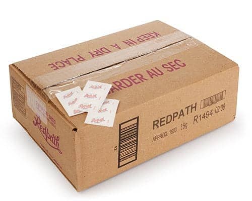 Redpath White Cane Sugar - Case of 1000 Packs