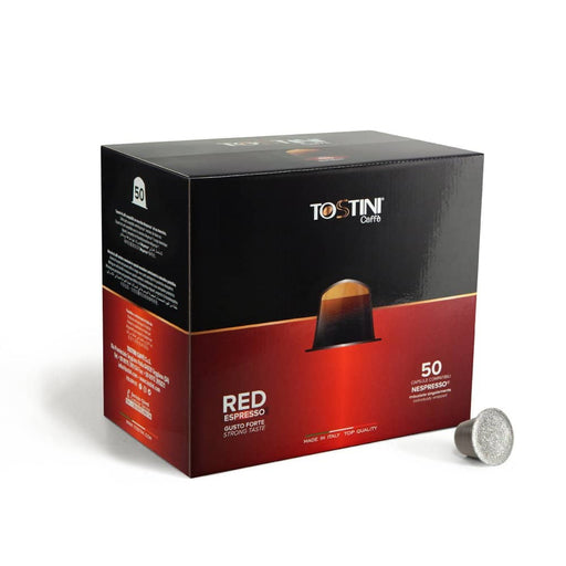 Tostini Compatible Capsule Nespresso Red - 50 Count