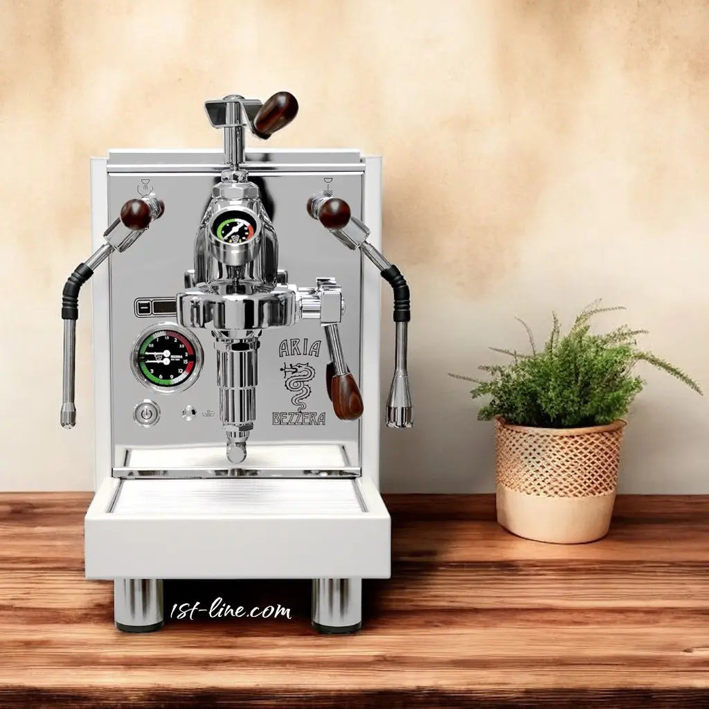 Bezzera prosumer espresso machine with stainless steel body and commercial-style group head