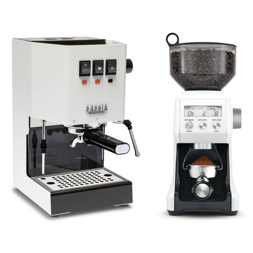 Gaggia Classic Evo Pro Polar White & Breville Smart Grinder Pro Combo