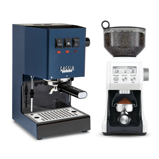 Gaggia Classic Evo Pro Classic Blue & Breville Smart Grinder Pro Combo