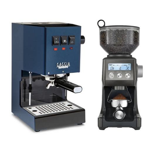 Gaggia Classic Evo Pro Classic Blue & Breville Smart Grinder Pro Combo