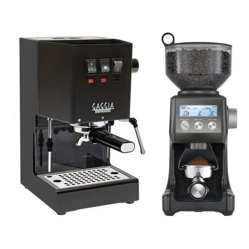 Gaggia Classic Evo Pro Thunder Black & Breville Smart Grinder Pro Combo