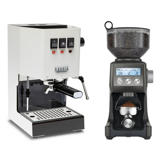 Gaggia Classic Evo Pro Polar White & Breville Smart Grinder Pro Combo