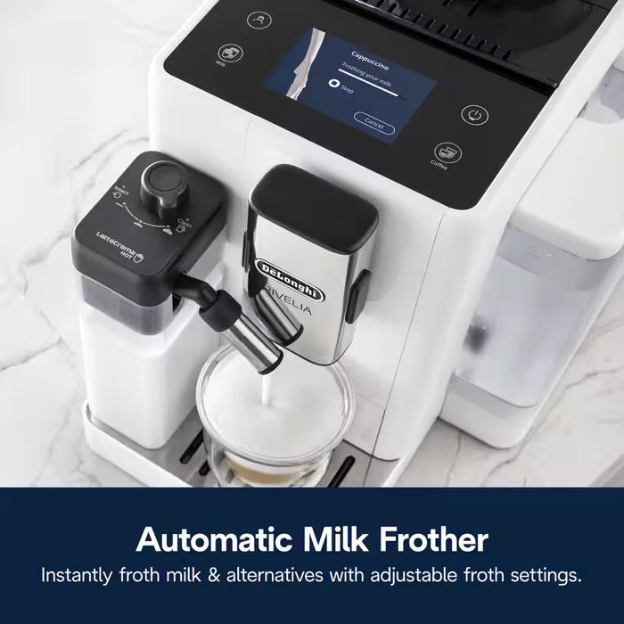 De'Longhi Rivelia EXAM44055W Automatic Espresso Machine – White