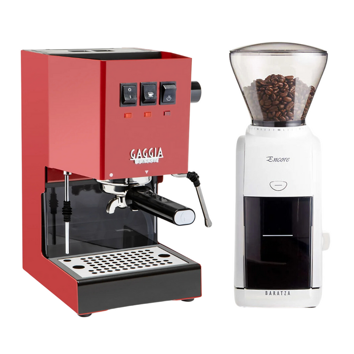 Gaggia Classic E24 & Baratza Encore ESP White Combo