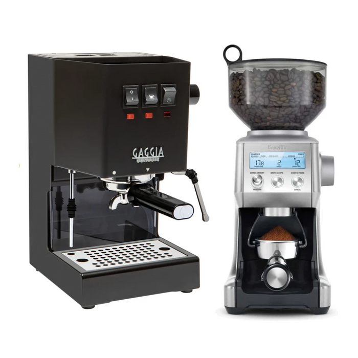 Gaggia Classic Evo Pro Thunder Black & Breville Smart Grinder Pro Combo