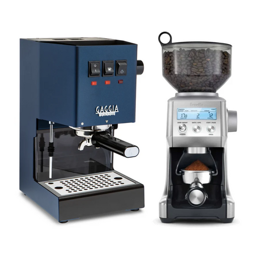 Gaggia Classic E24 Classic Blue & Breville Smart Grinder Pro Combo