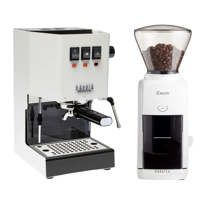 Gaggia Classic E24 & Baratza Encore ESP White Combo