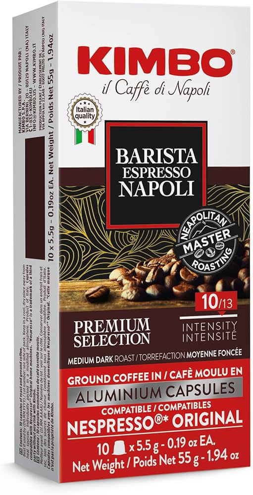 Kimbo Aluminium Nespresso Capsules Napoli