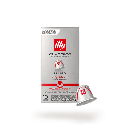 Illy Capsules Classico Lungo,  Nespresso Compatible*  - Medium Roast (10 Pack)