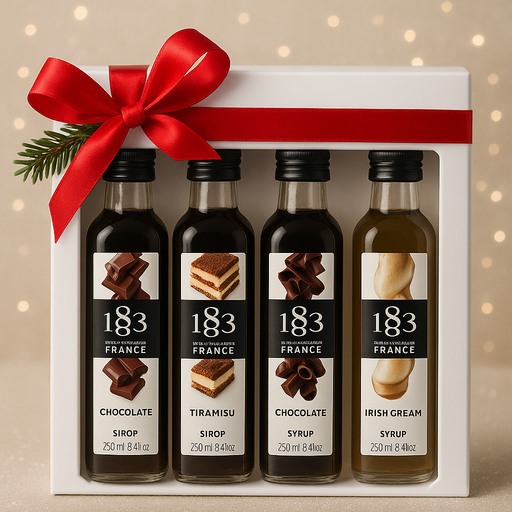 1883 Holiday Gift Bundle - Tramisu, Vanilla, Chocolate & Irish Cream 250ml