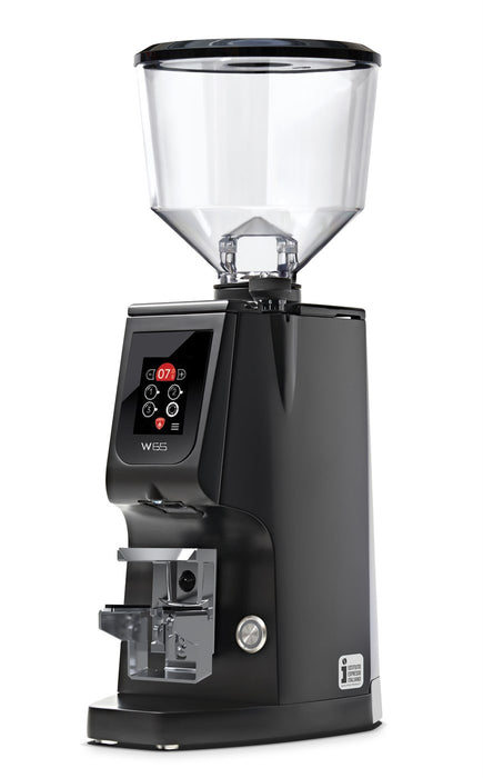 Eureka Atom W 65 espresso grinder black front view