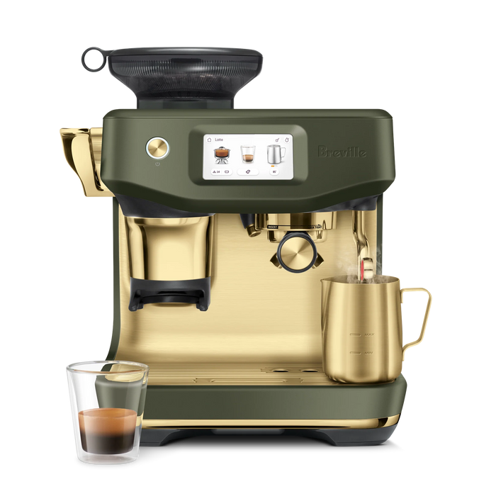 Breville Barista Touch Impress Espresso Machine – Olive Tapenade Brass