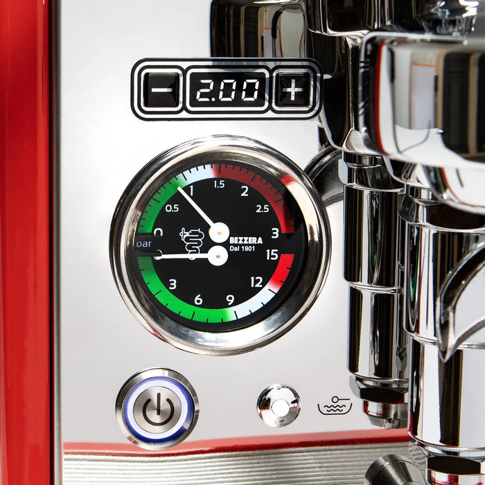 Bezzera Aria TOP Espresso Machine w/PID, Flow Control and Rotary Pump - Red