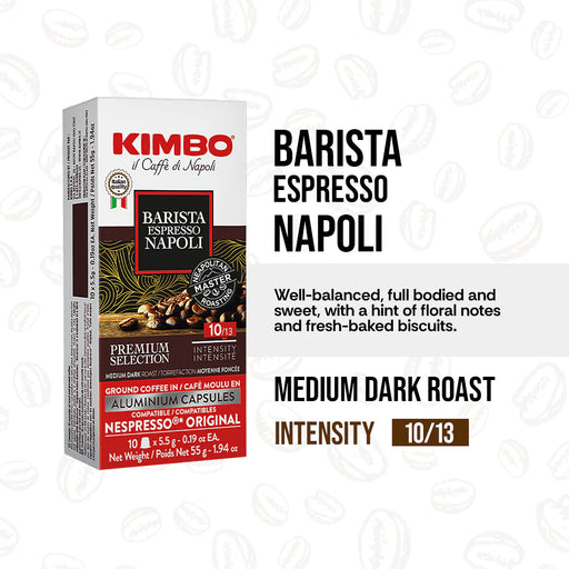 Kimbo Aluminium Nespresso Capsules Napoli
