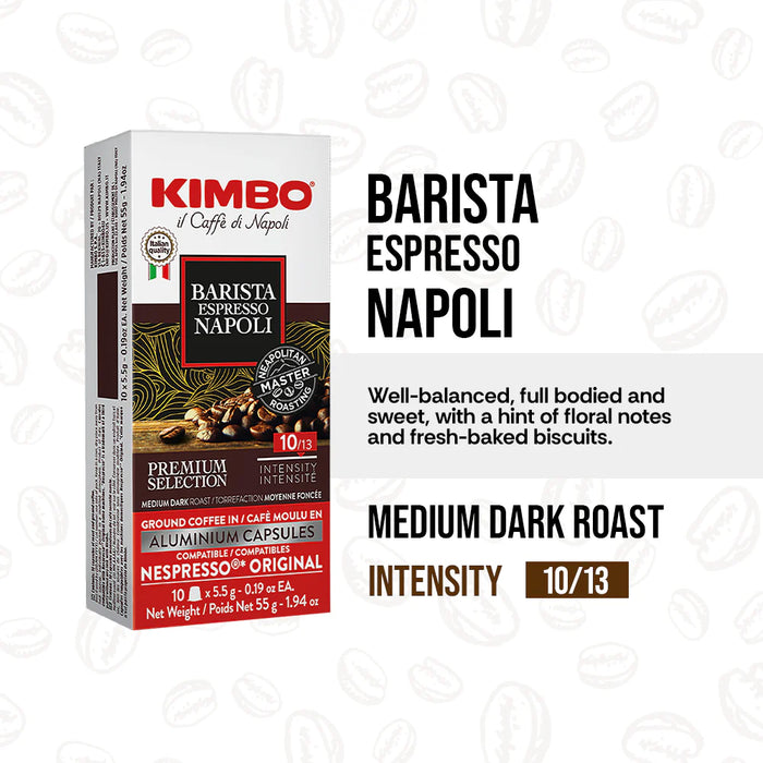 Kimbo Aluminium Nespresso Capsules Napoli