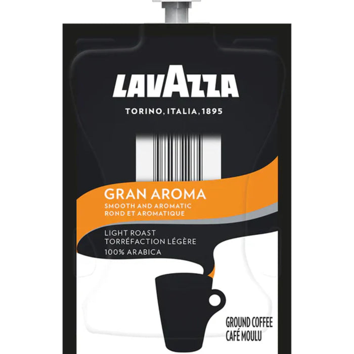 Lavazza Gran Aroma coffee package on a white background