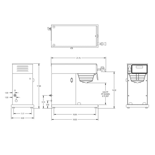 Bunn Axiom DV TC Thermal Carafe Coffee Brewer - 38700.6011