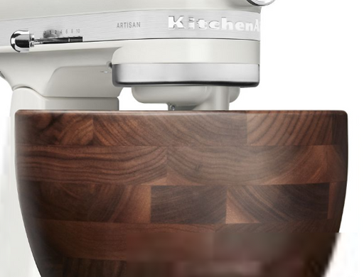 KitchenAid® Artisan® Stand Mixer with Wood Bowl — Porcelain White