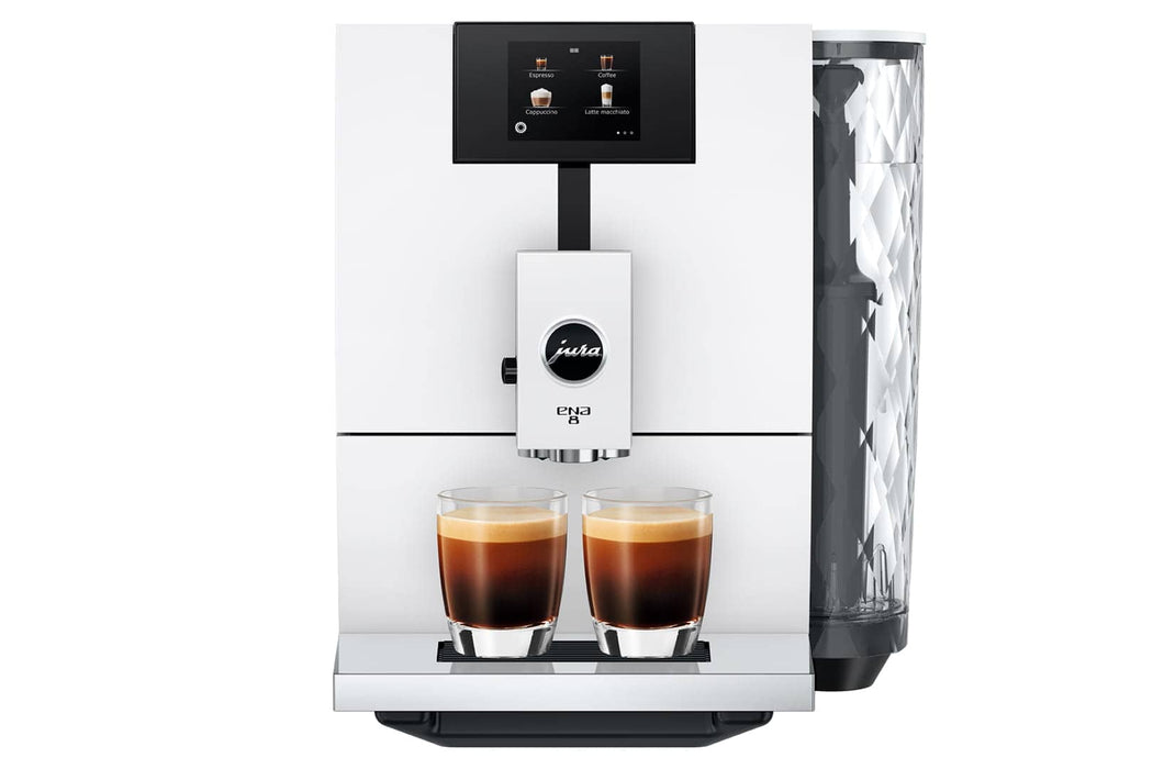 Jura Ena 8 Super Automatic Espresso Machine - Full Nordic White (New 2023 Version)