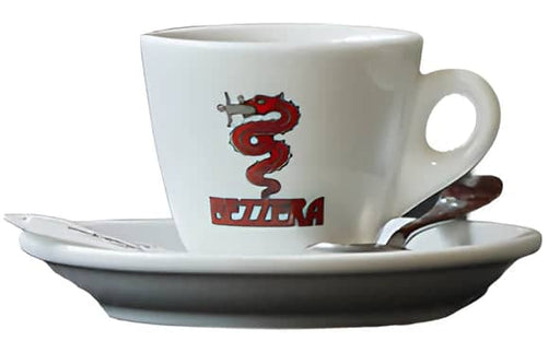 Bezzera Espresso "Vintage" Espresso Cups With Saucer - Set of 6