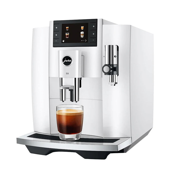 Jura E8 Automatic Espresso Machine - Piano White #15683 - New 2024