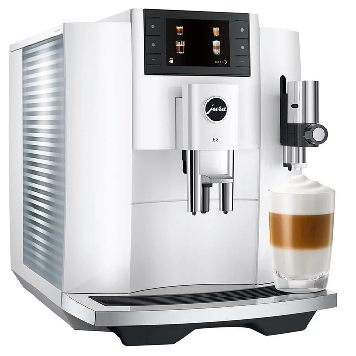 Jura E8 Automatic Espresso Machine - Piano White #15683 - New 2024