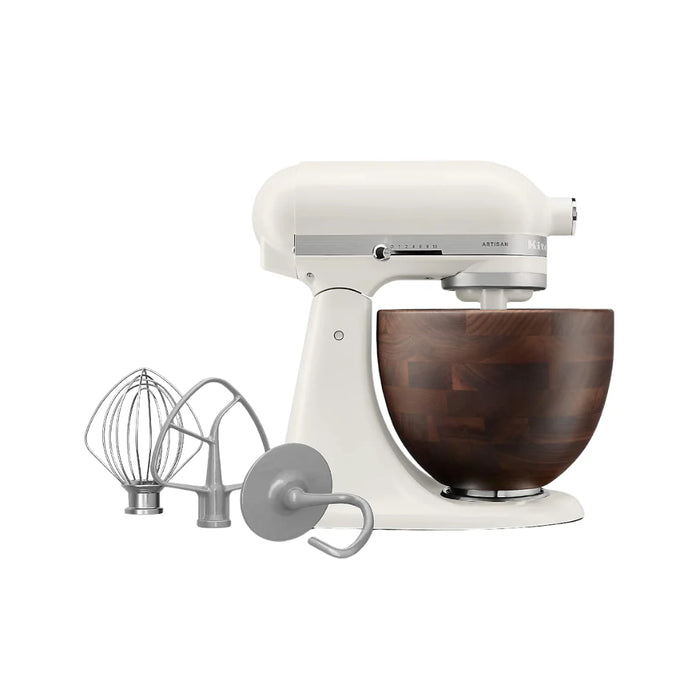 KitchenAid® Artisan® Stand Mixer with Wood Bowl — Porcelain White