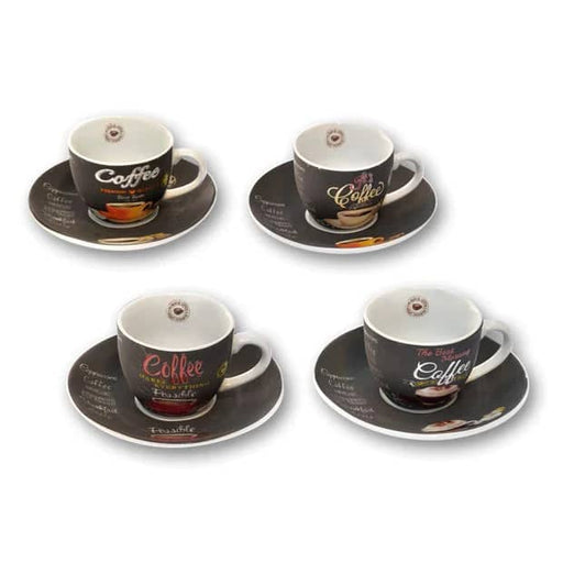 Cappuccino Cups w/ Saucer - 4 Count
