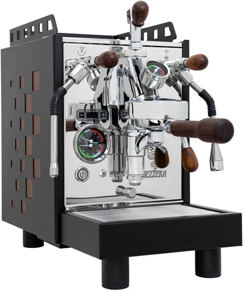 Bezzera Aria TOP Espresso Machine w/PID and Flow Control - Black w/wood
