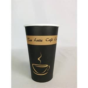 Buy 8oz Black/Gold Paper Cups - 1000 Case Online | Anthony’s Espresso