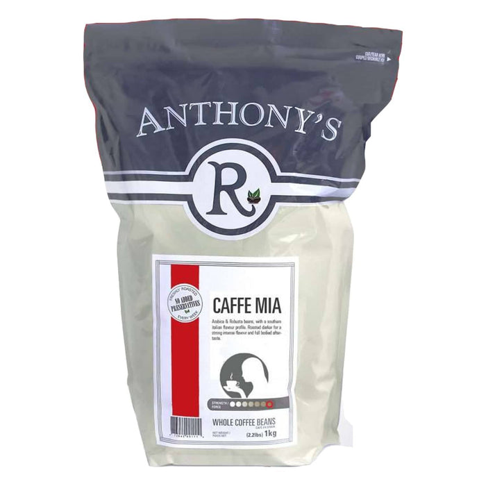 Anthony's Caffe Mia Whole Beans - 1kg - Anthony's Espresso