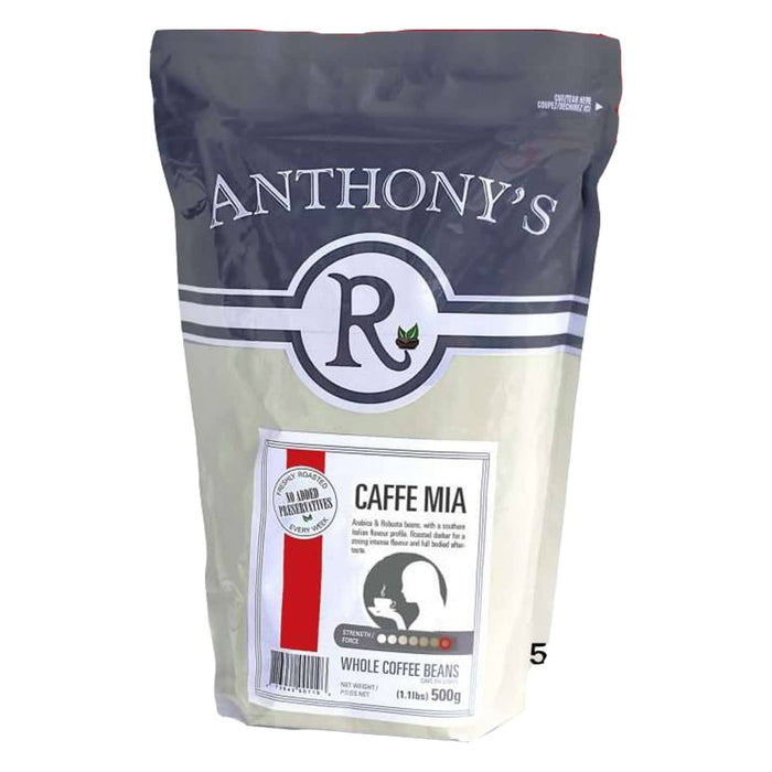 Anthony's Caffe Mia Whole Beans - 500g - Anthony's Espresso