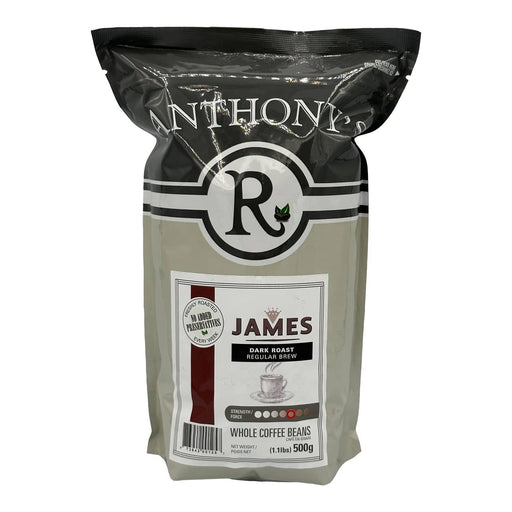 Anthony's James Dark Roast Whole Bean - 500g