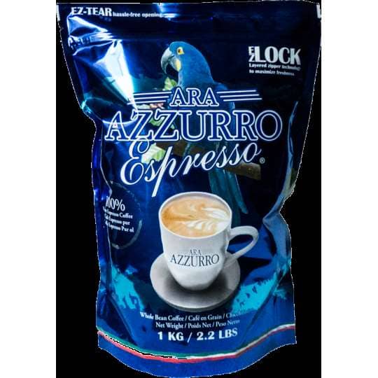 Ara Azzurro Espresso Whole Beans - 1kg - Anthony's Espresso
