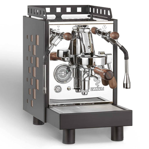 Bezzera Aria S MN Rotary Pump - Black/Wood Square Espresso Machine