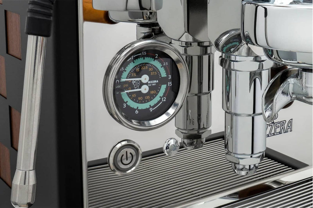 Bezzera Aria S MN Rotary Pump - Black/Wood Square Espresso Machine - Anthony's Espresso