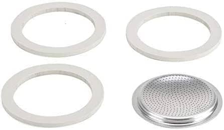 Bialetti Moka 6 Cup Replacement Filter and 3 Gaskets