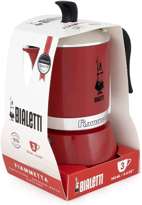 Brand New fiammetta Bialetti Espresso Coffee Maker 3 Cups Induction Italian  Coffee Machine 2019 Limited Edition Red Color Gift Idea 