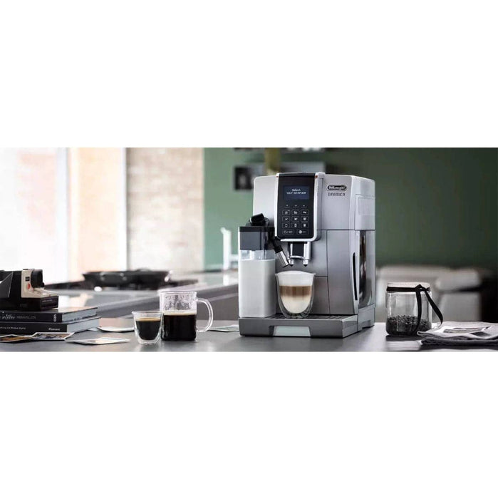 DeLonghi Dinamica Coffee Maker w/LatteCrema Silver