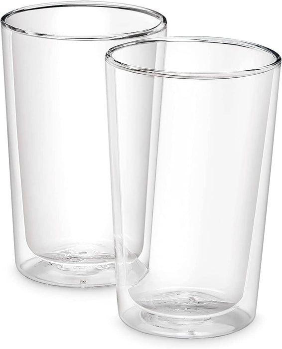 De'Longhi Double Wall Large Thermal Glasses - Set Of 2 (490ML/16.6oz) - Anthony's Espresso