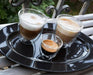 De'Longhi Fancy Glass Collection 2 Espresso, 2 Cappuccino, 2 Latte Macchiato Glasses - Anthony's Espresso