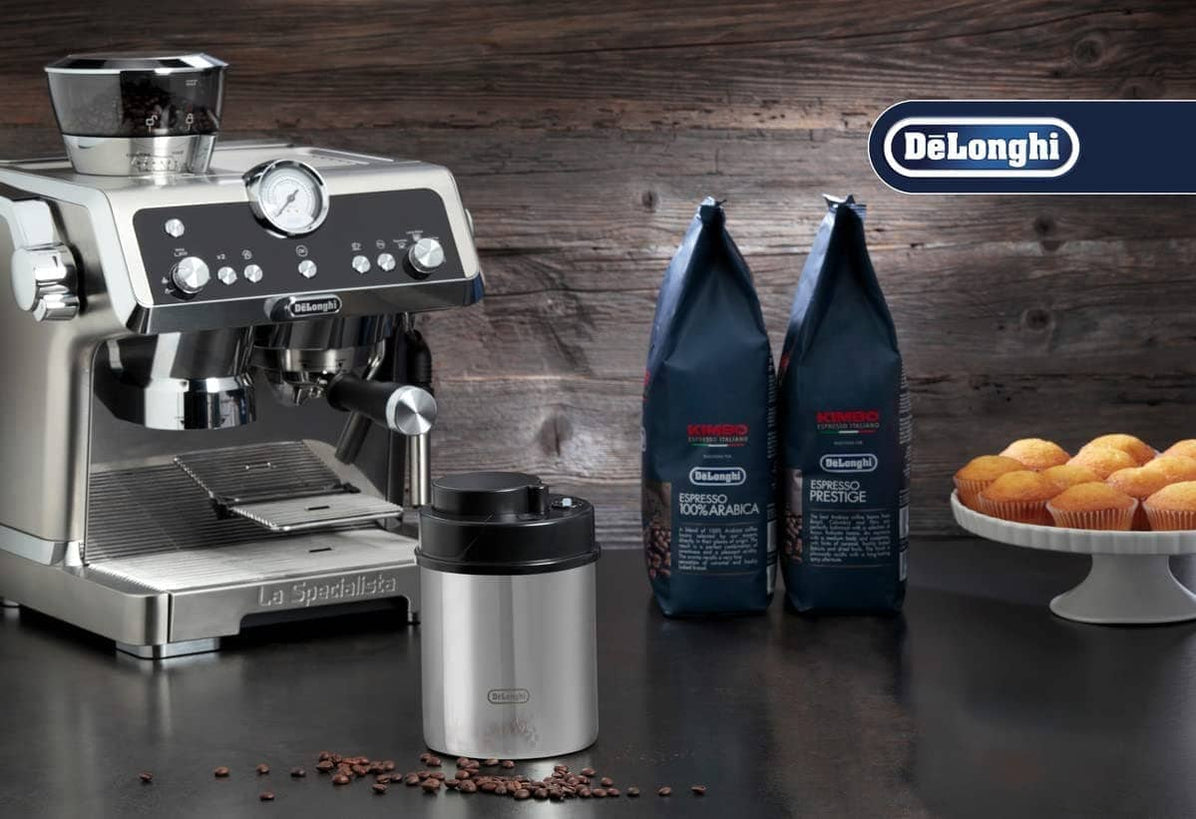 Buy DeLonghi Vacuum Sealed Coffee Canister, Stainless Steel Online