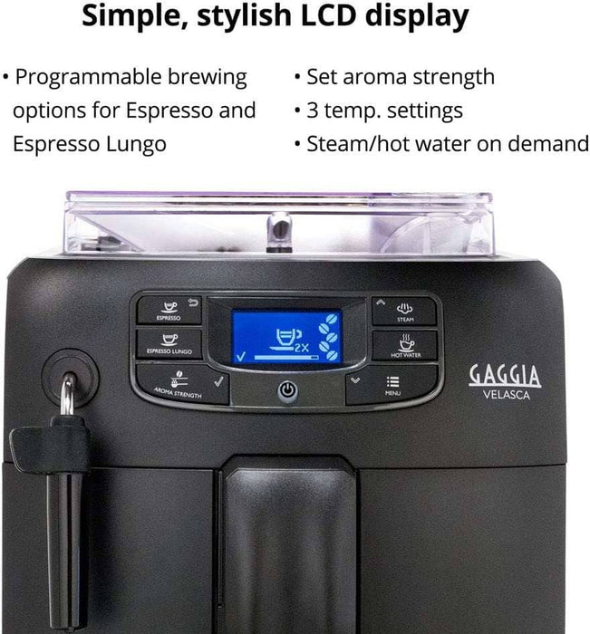 Gaggia Velasca Espresso Machine - Black - Anthony's Espresso